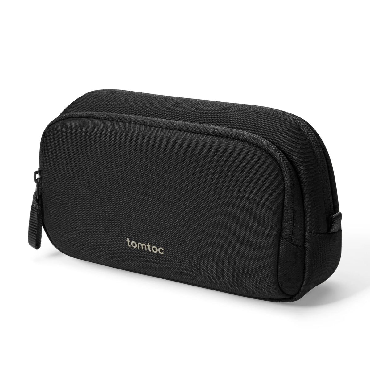 Black organiser pouch with 'tomtoc' branding on a white background