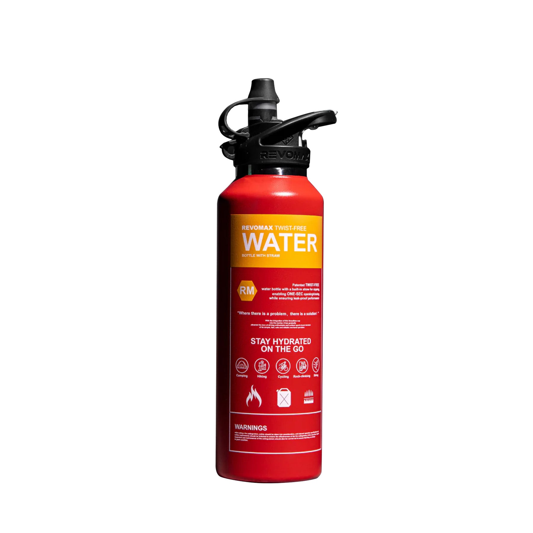 Revomax Fire Extinguisher Straw Insulated Flask (592ml)