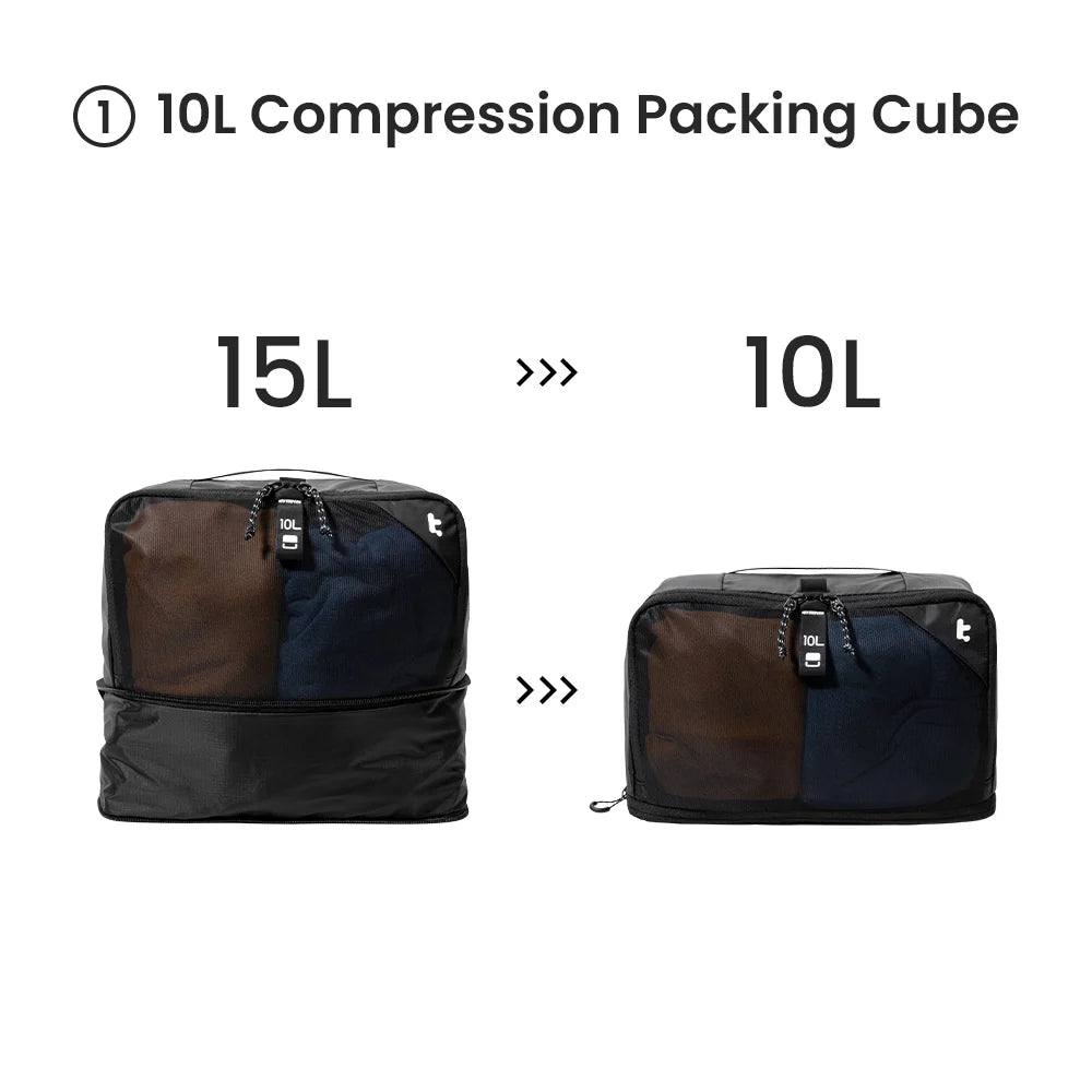 Packing Cube Set (3L + 8L + 10L-15L Expandable) - T02