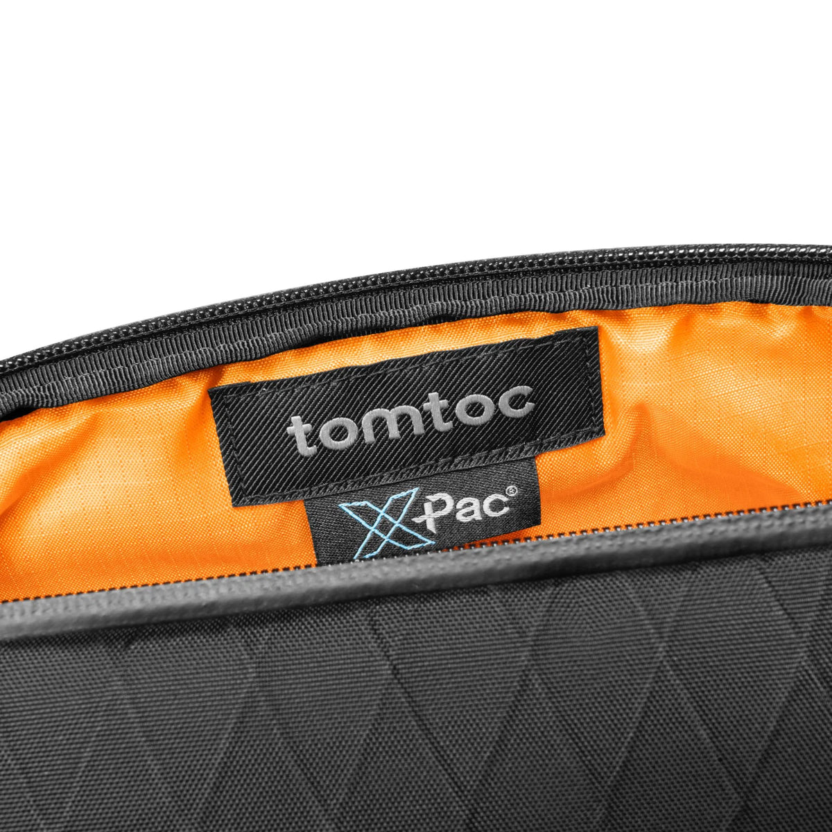 tomtoc X-Pac Sling Bag Small (3L) T21S1D2 inner view with tomtoc logo and X-Pac label