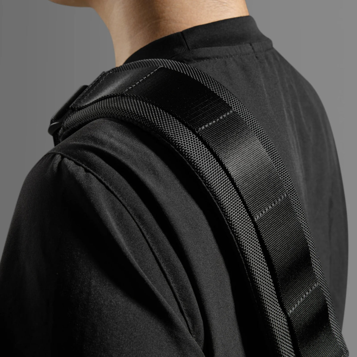 tomtoc Wander Daily Sling Bag (5.5L) - T26 in black detail view