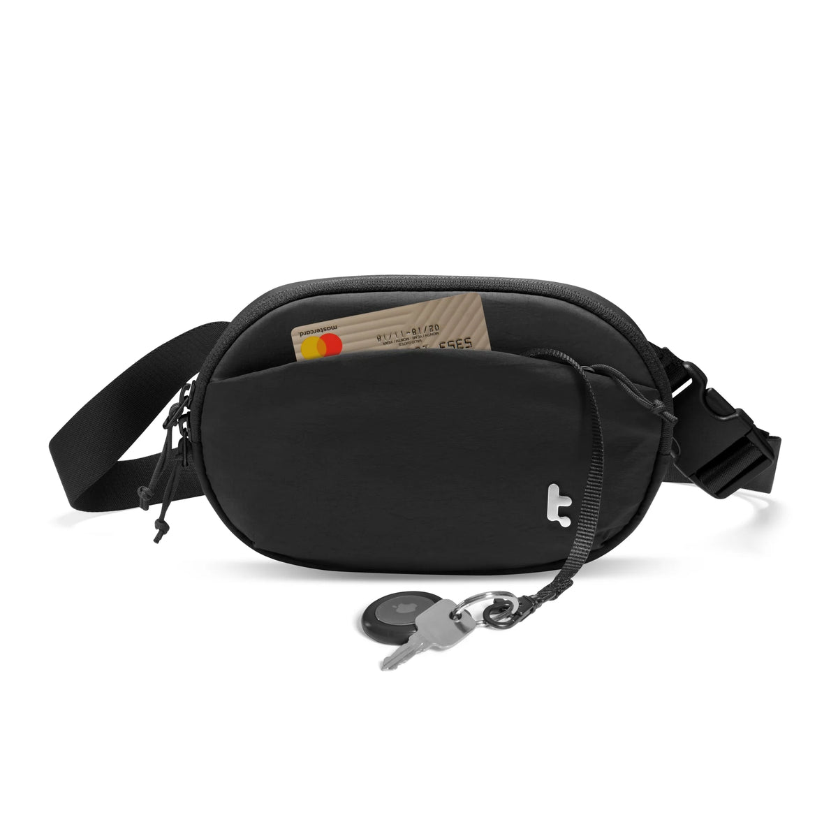 tomtoc women Slingbean Belt Bag (1.5L) - T32S1 in black colour